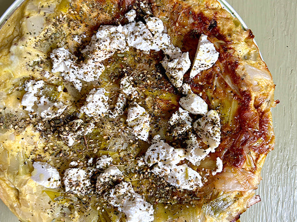 Frittata aux poireaux et ricotta : recette hivernale