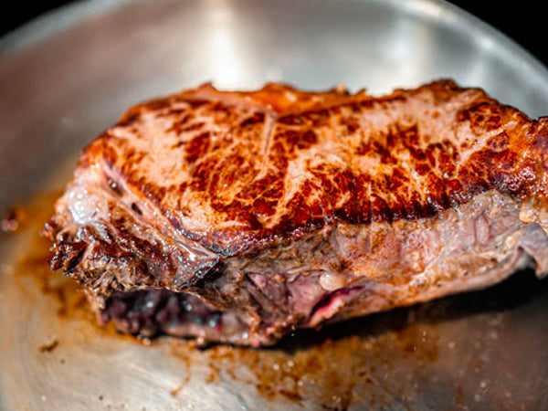 cuisson steak poele inox