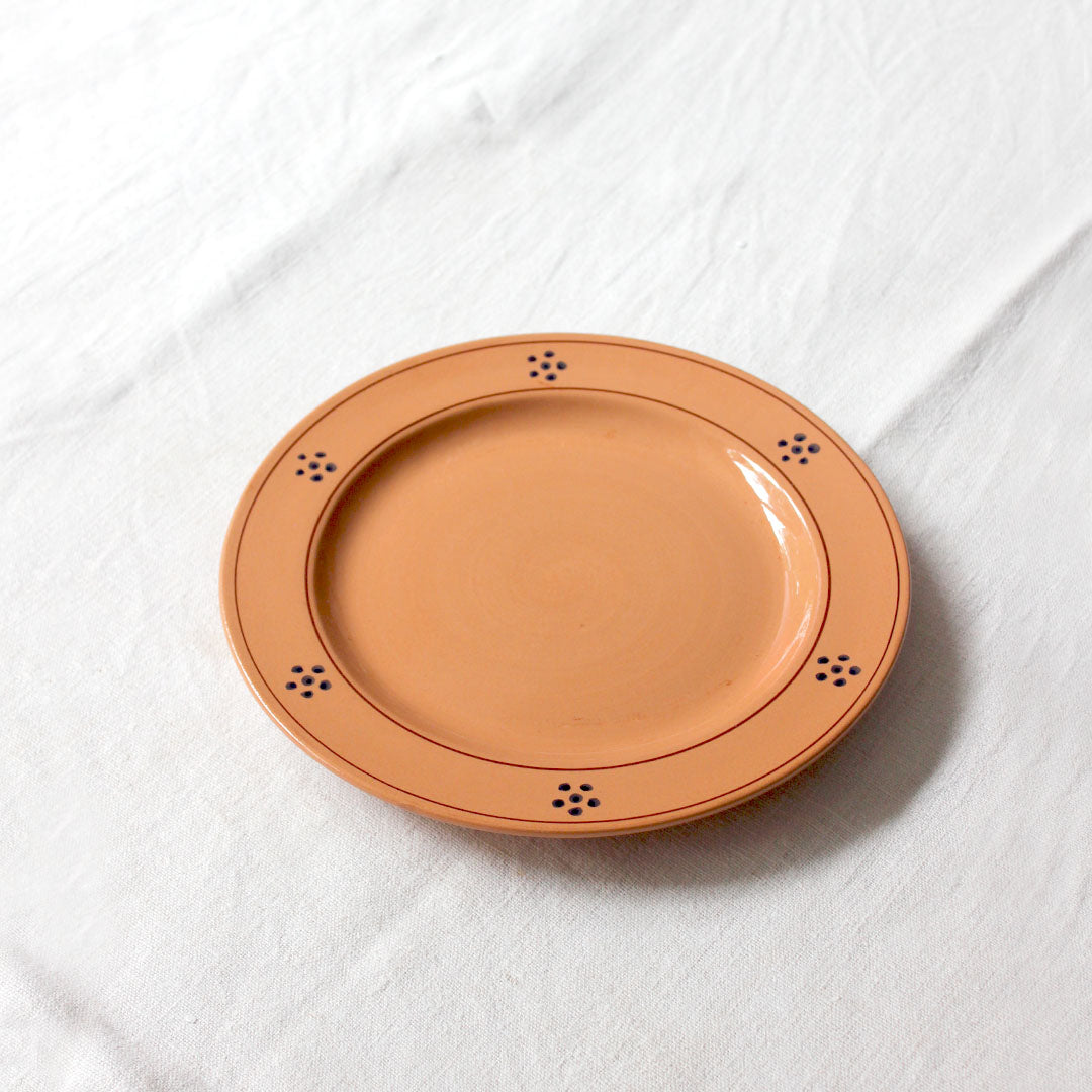 Assiette à dessert en terre cuite