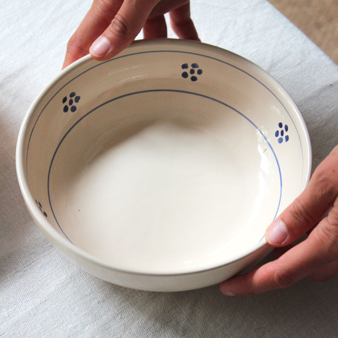 Assiette à pâtes en terre cuite