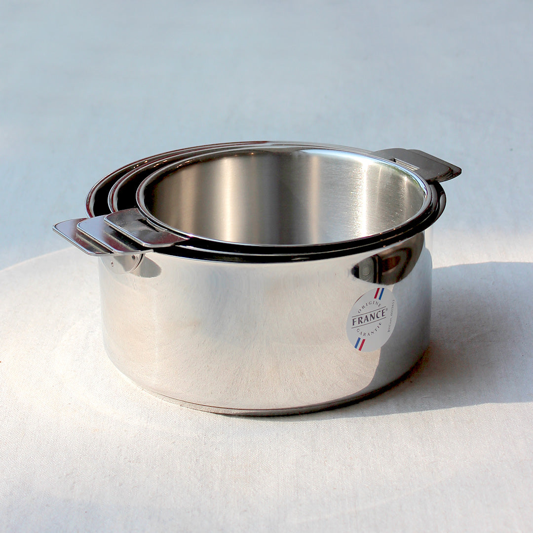 Casserole en inox 18/10 avec manche amovible