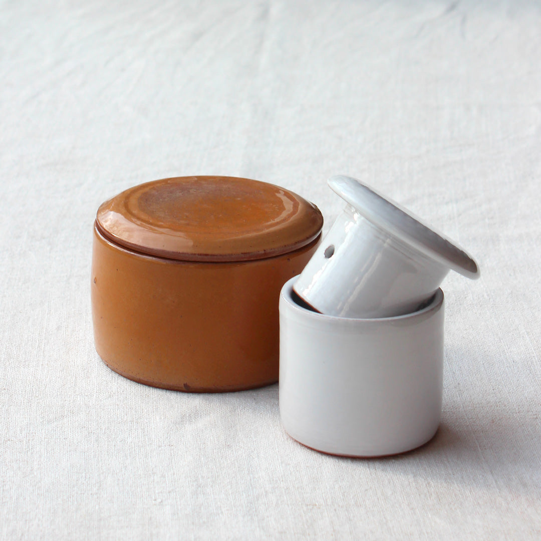 Beurrier de conservation à eau en céramique