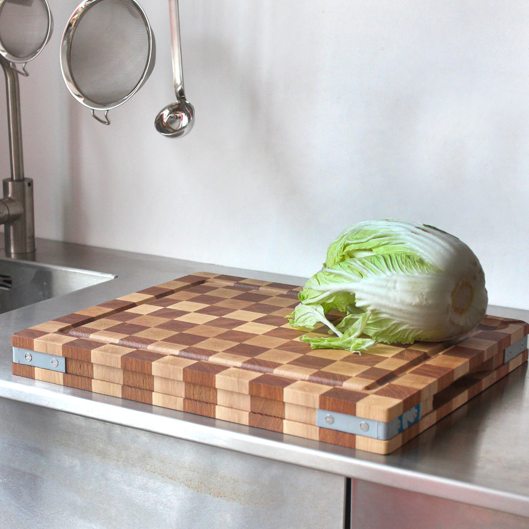 Billot à poser motif damier