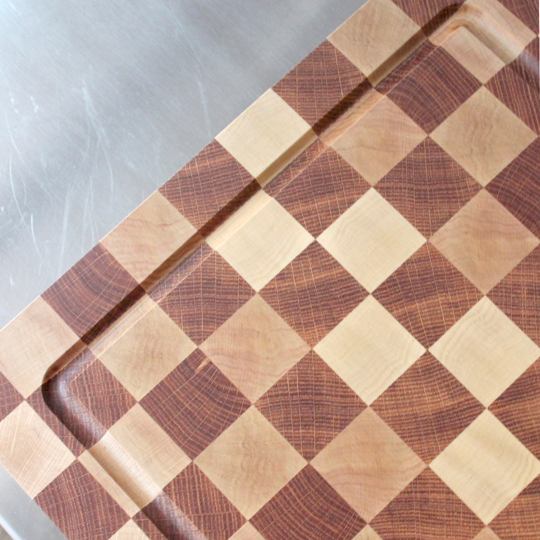 Billot à poser motif damier