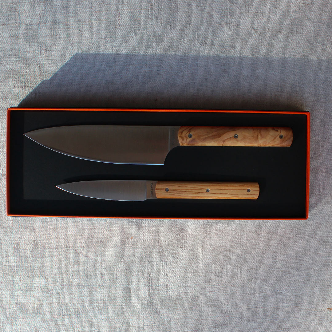 Coffret couteaux de cuisine manche olivier 9.47