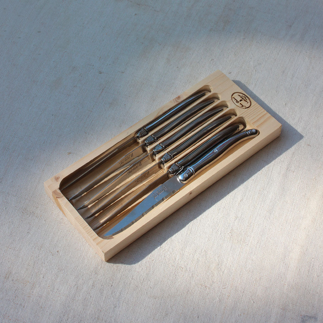 Coffret de 6 couteaux à steak Laguiole