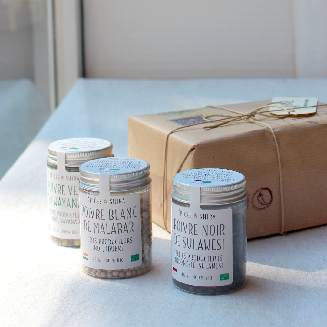 Coffret poivres du monde epices shira