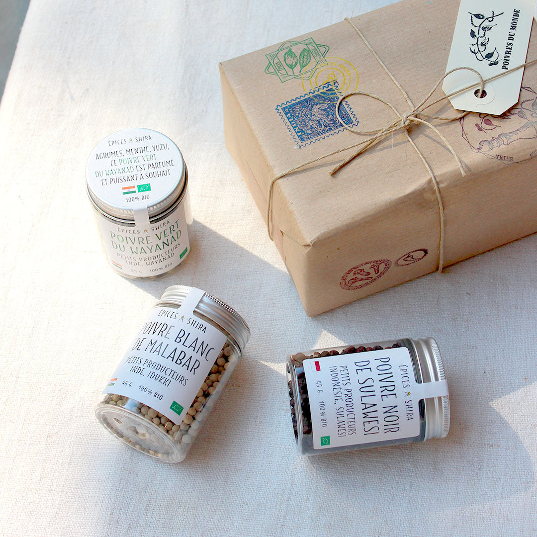 Coffret poivres du monde epices shira
