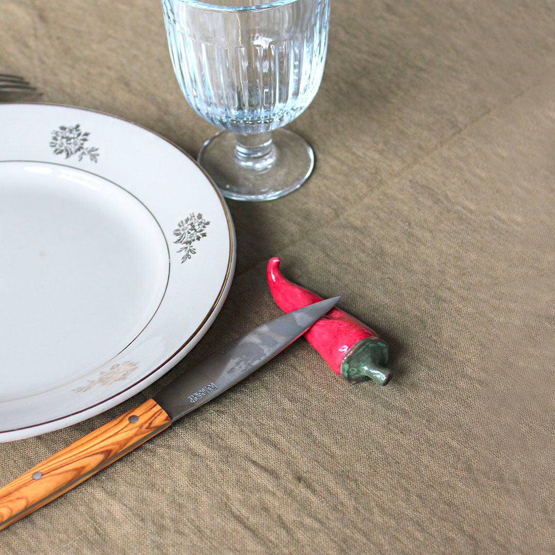 Couteau de table manche en olivier