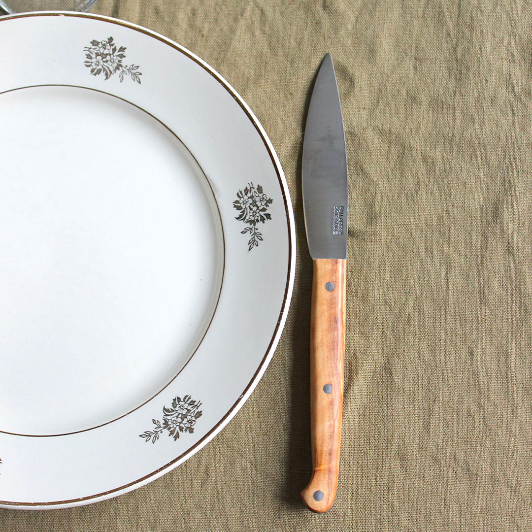 Couteau de table manche en olivier