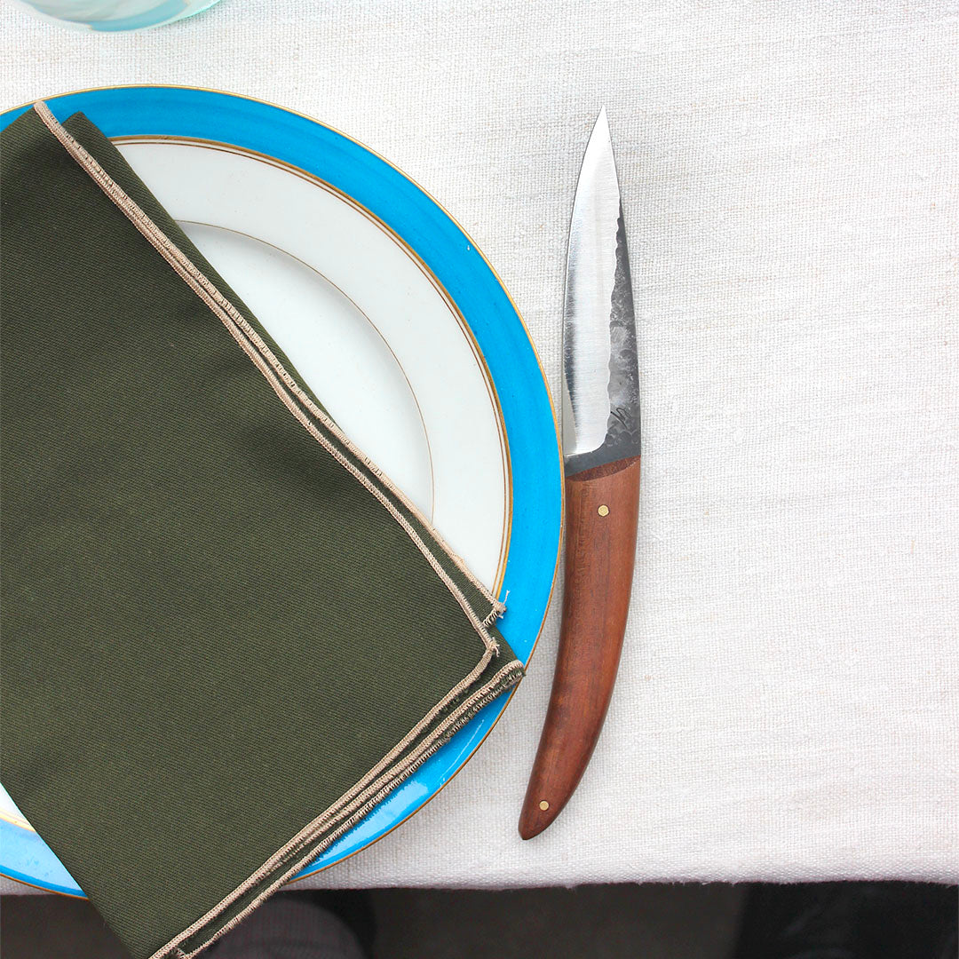 Coffret de couteaux de table manche en noyer