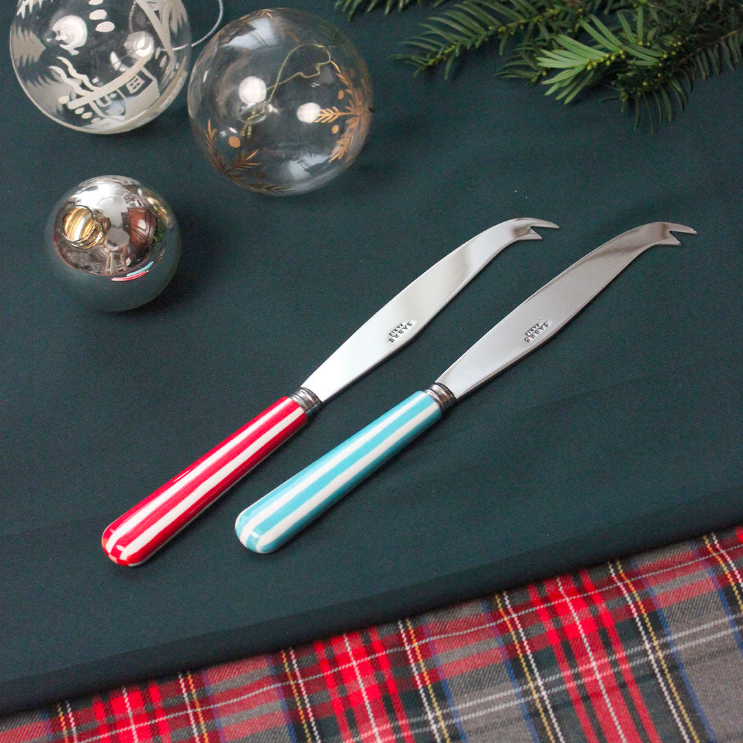 Couteau à fromage manche à rayures