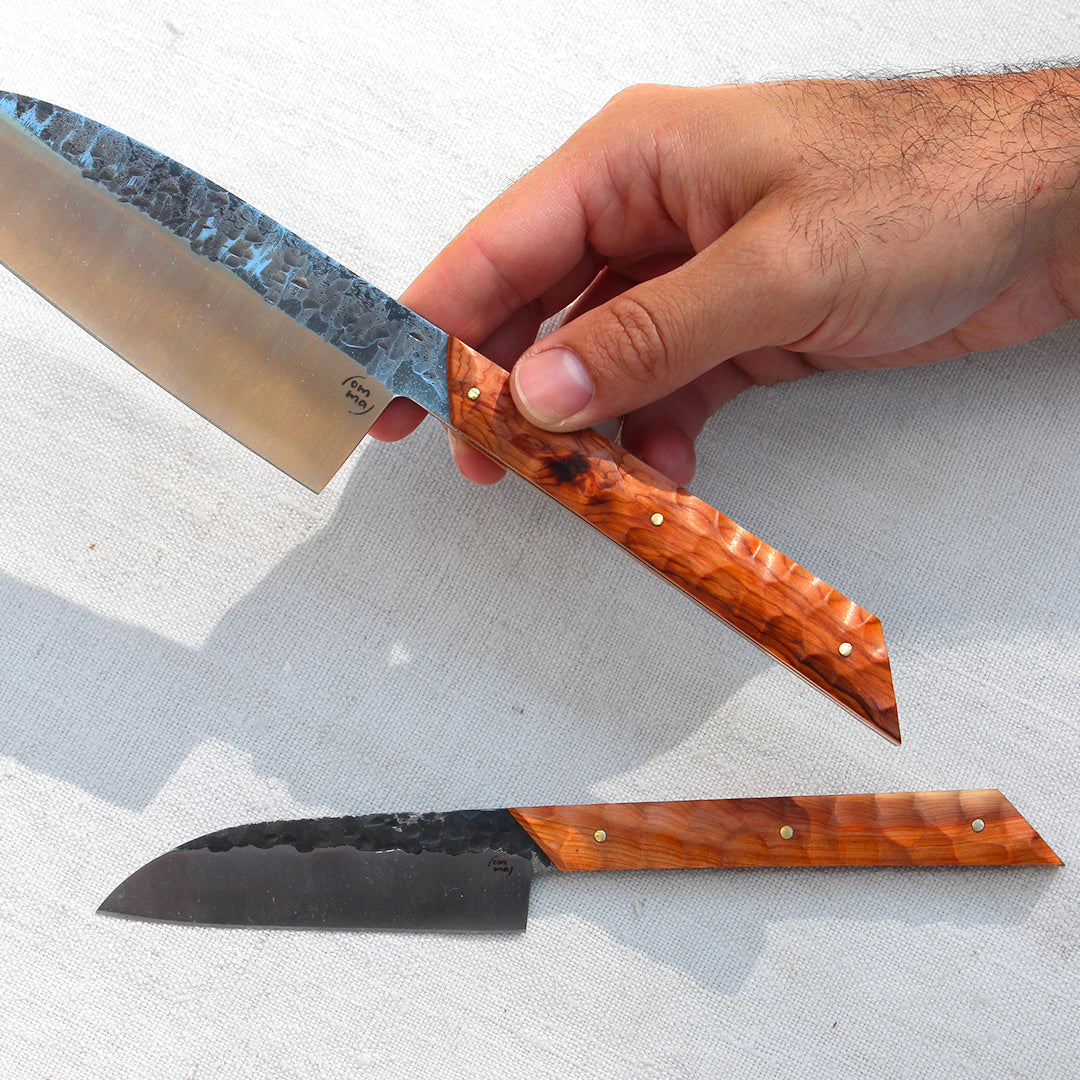 Couteaux de cuisine manche en if texturé