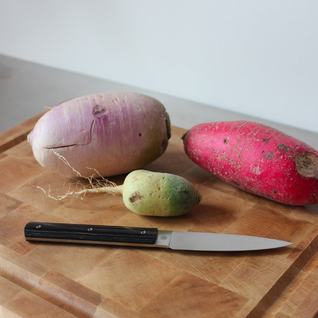 Coffret couteaux de cuisine manche en bois sombre 9.47