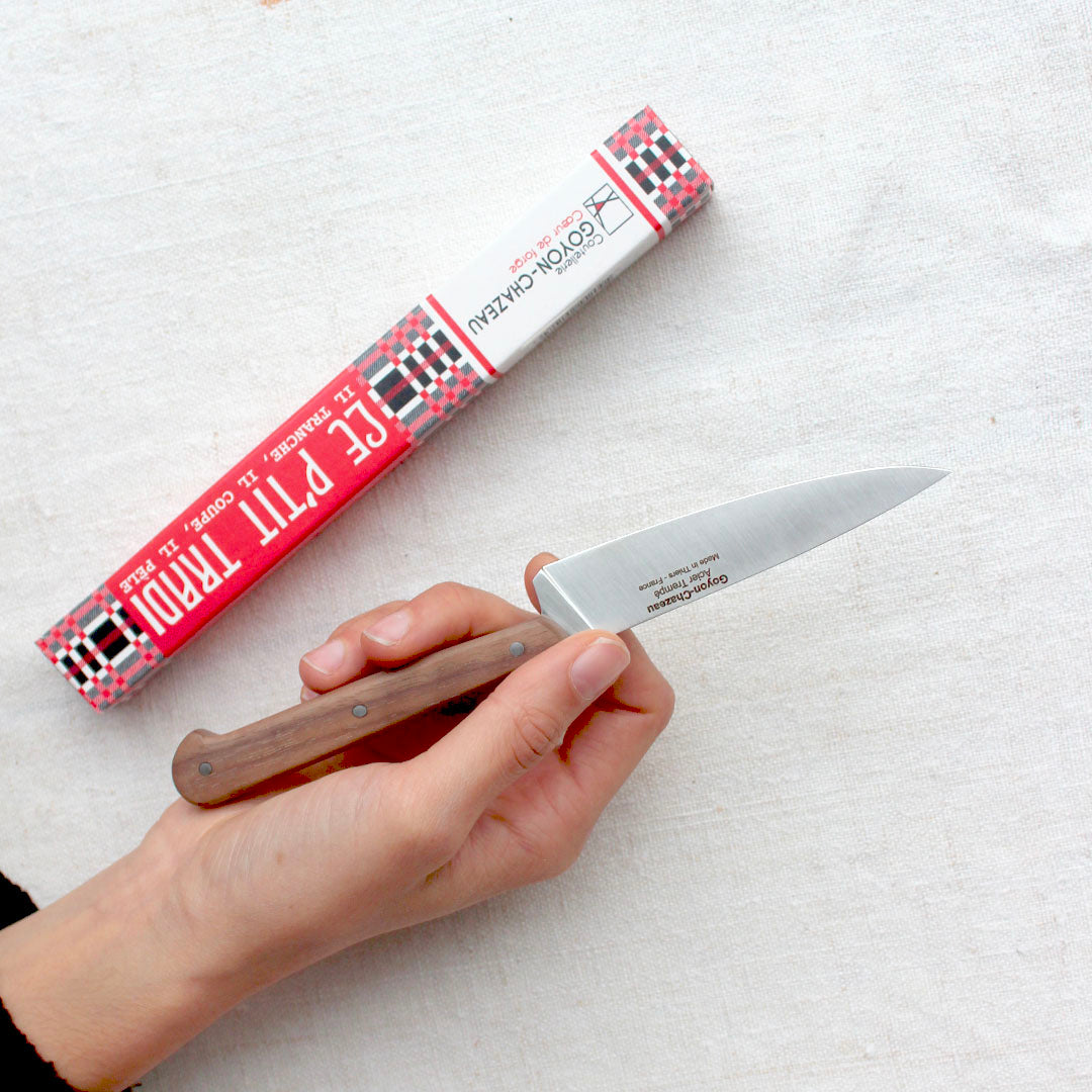 Couteau d'office "Le P'tit tradi" en noyer