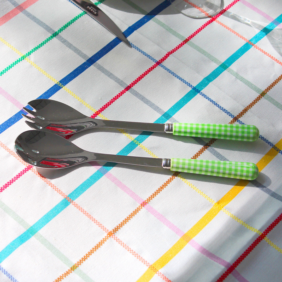 Couverts à salade colorés