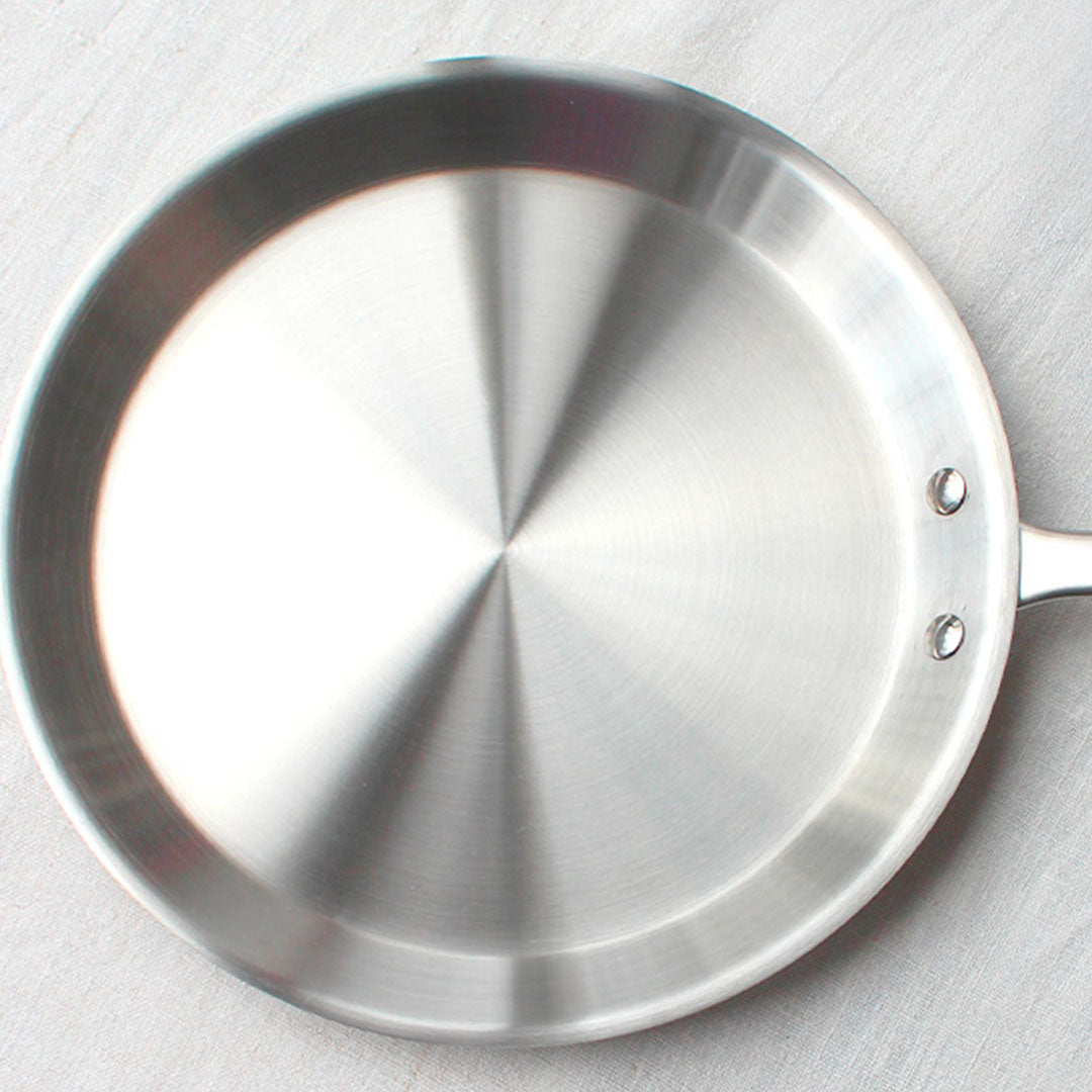 Crêpière en inox 18/10 manche fixe