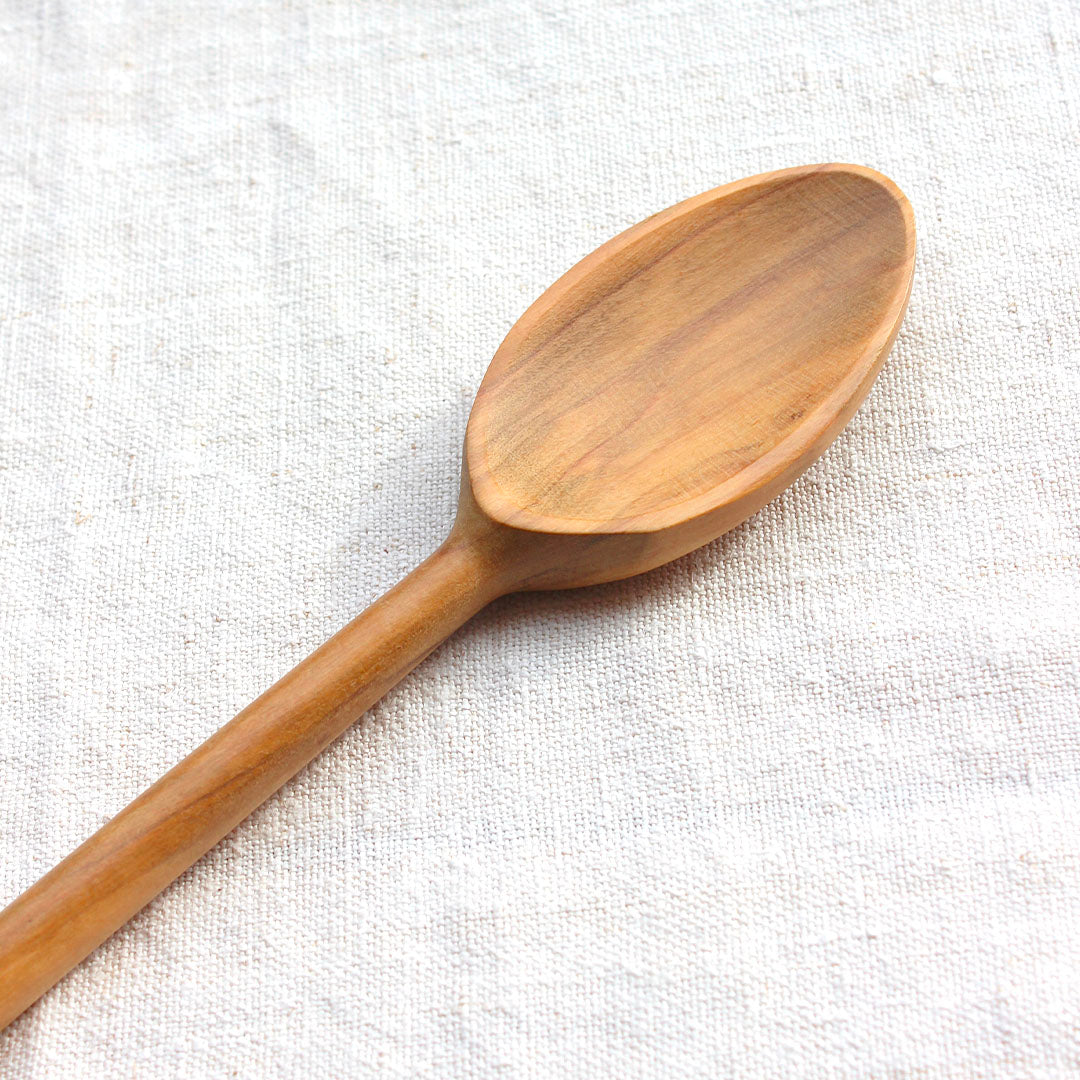 Grande cuillère à ragoût en bois d'olivier