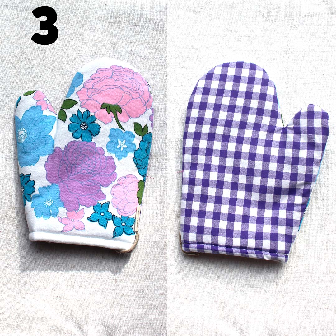 Gant de cuisine coloré upcyclé