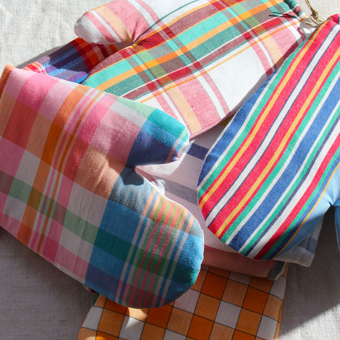 Gant de cuisine coloré upcyclé - ensemble creation