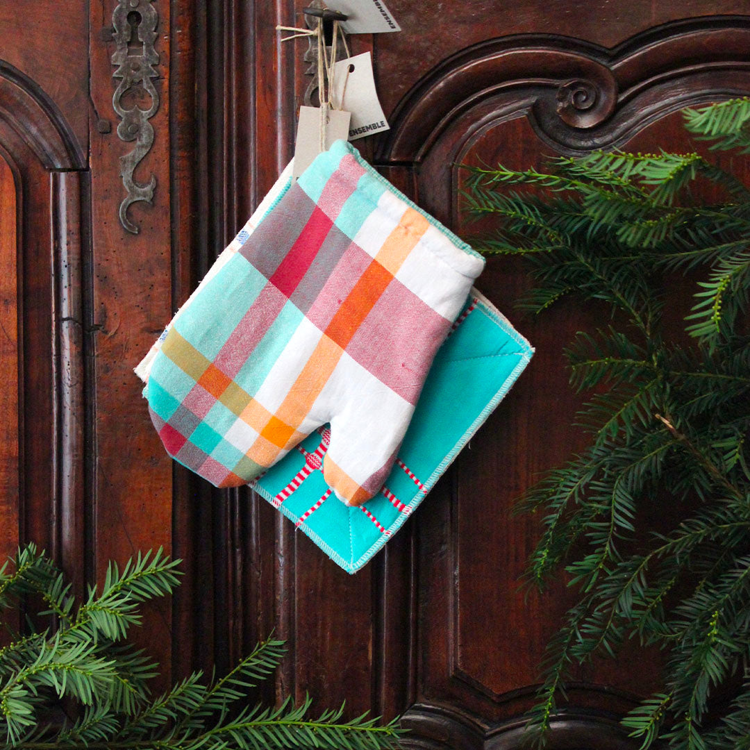 Gant de cuisine coloré upcyclé