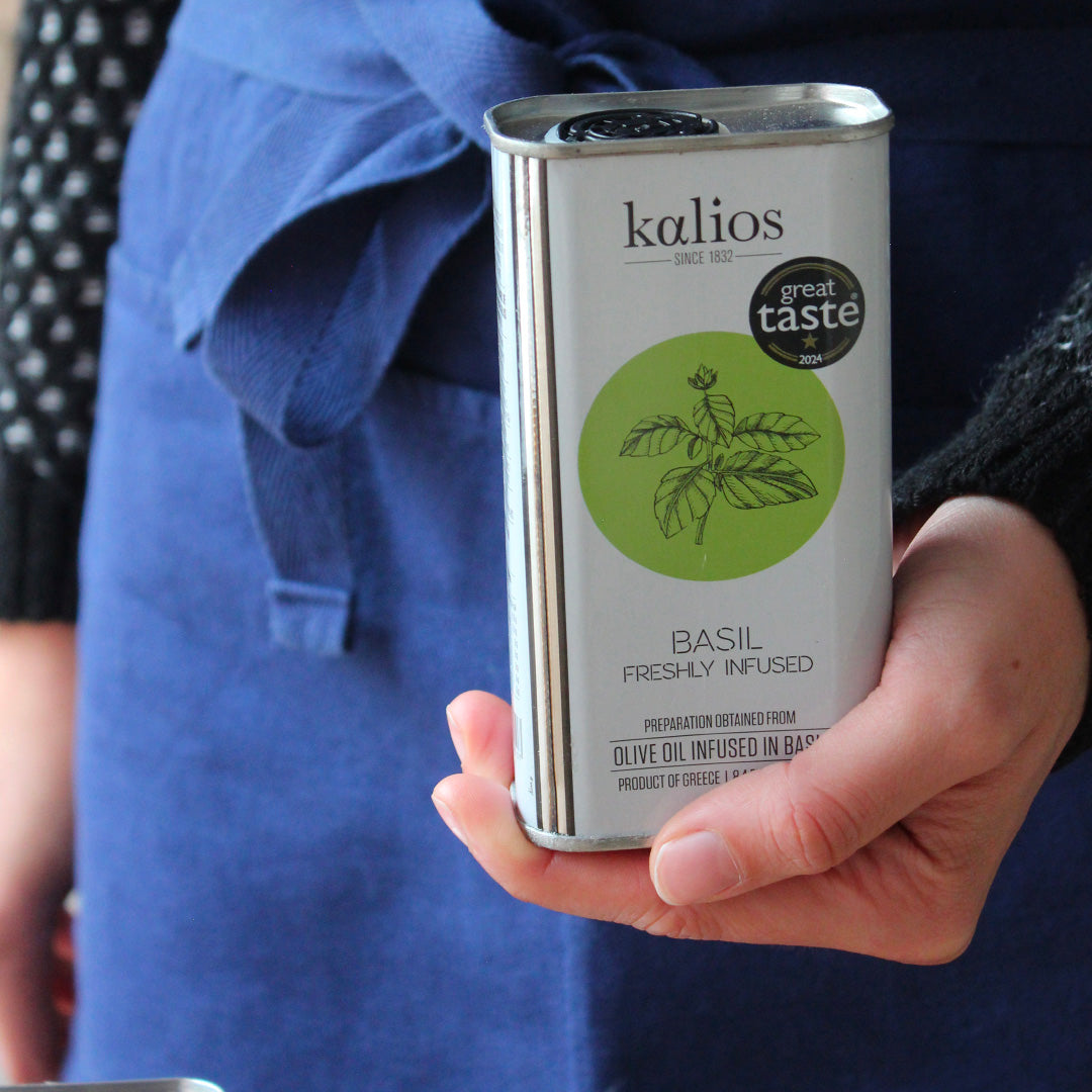 Petit bidon huile d'olive infusée au basilic