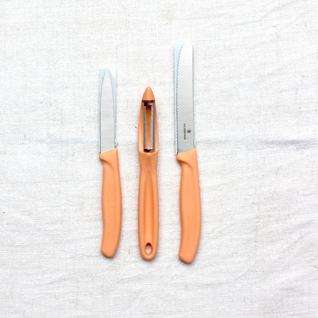 Kit de découpe-légumes orange pastel