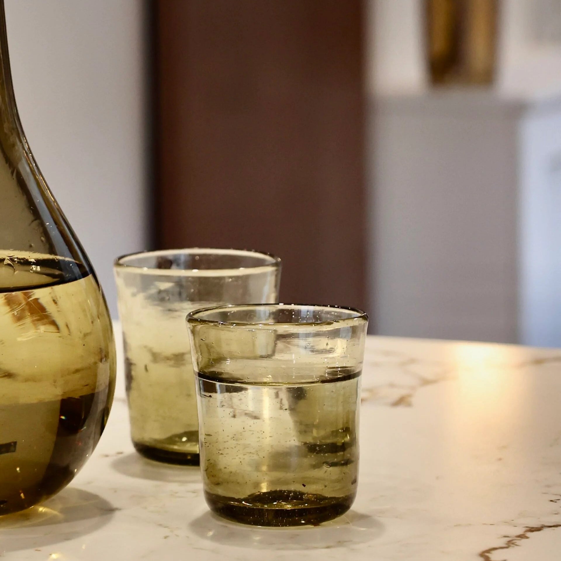 Verre à eau bullé