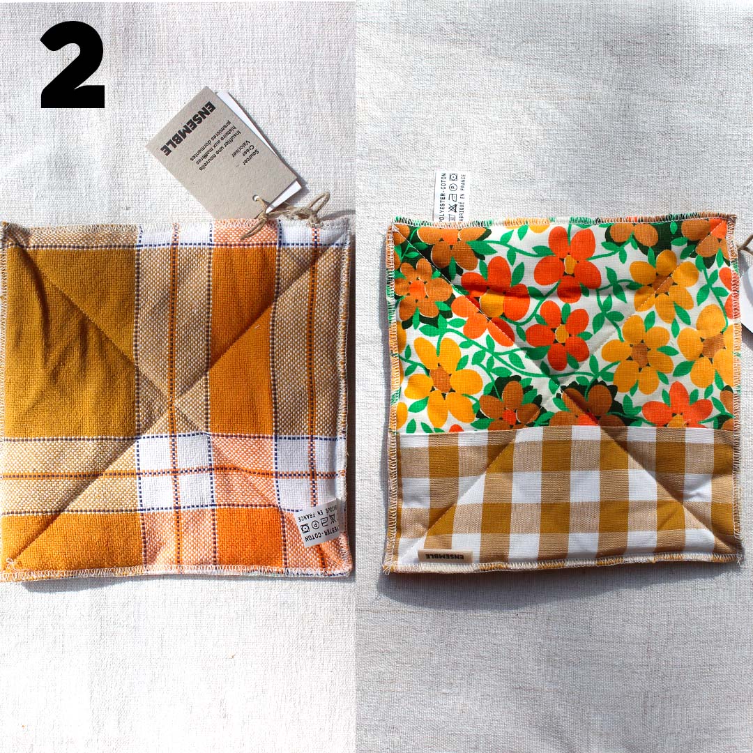 Manique de cuisine colorée upcyclée
