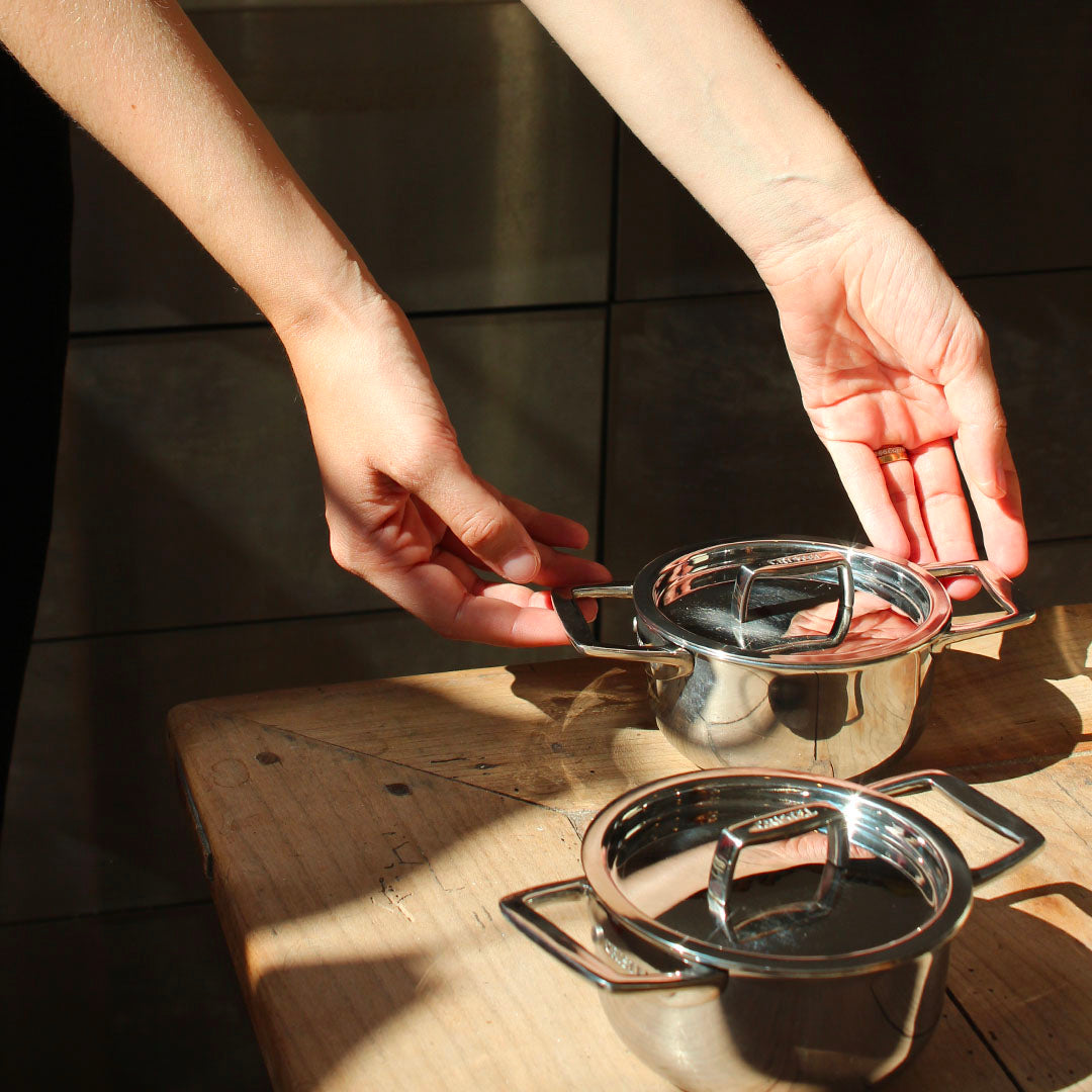 Duo de petites casseroles en inox 18/10