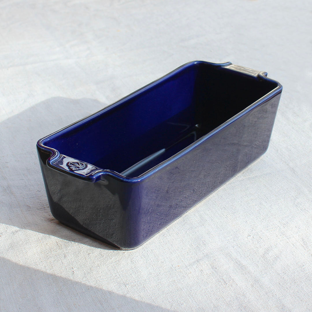 Moule à cake en céramique - bleu nuit - peugeot