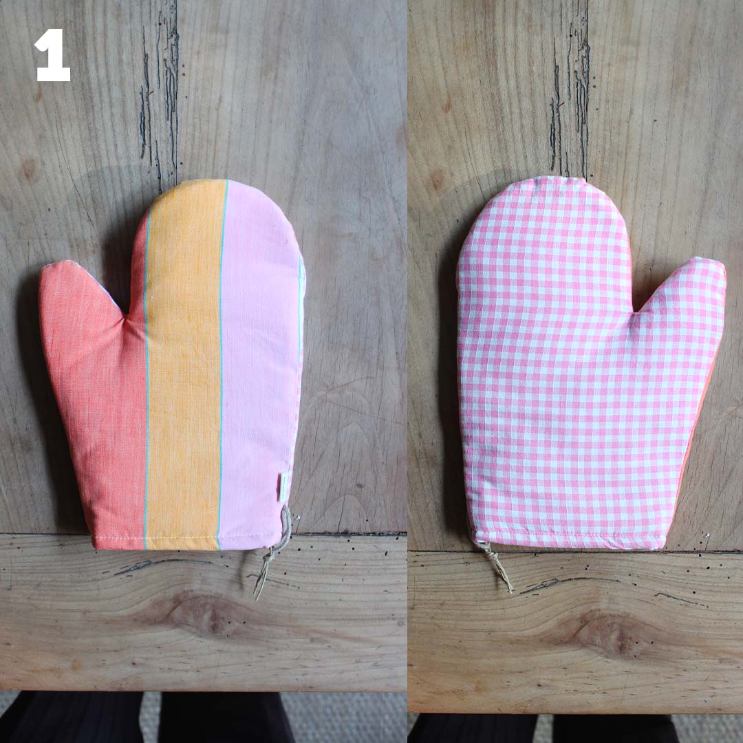 Gant de cuisine coloré upcyclé