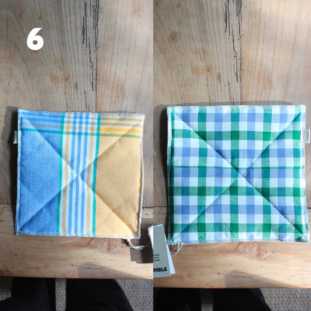 Manique de cuisine colorée upcyclée