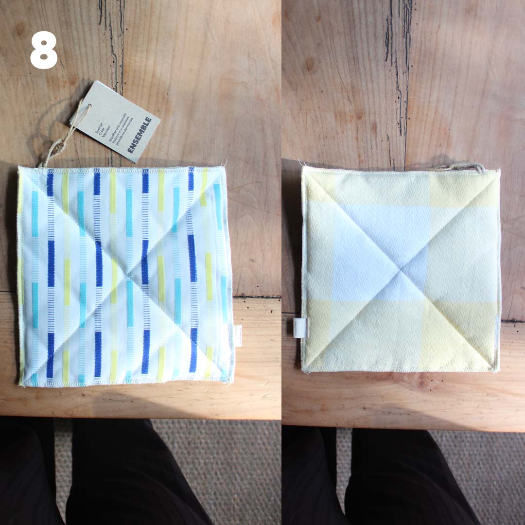 Manique de cuisine colorée upcyclée