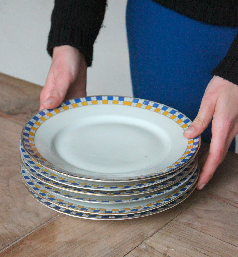 6 Anciennes Tasses Doré + Soucoupes L. Bernardaud Porcelaine Limoges Art Table - Vendu
