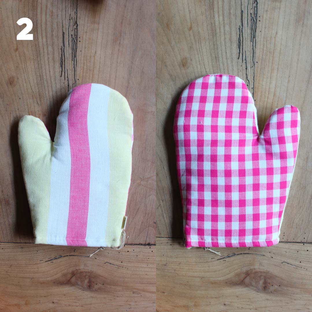 Gant de cuisine coloré upcyclé