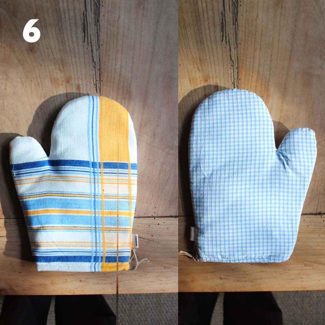 Gant de cuisine coloré upcyclé