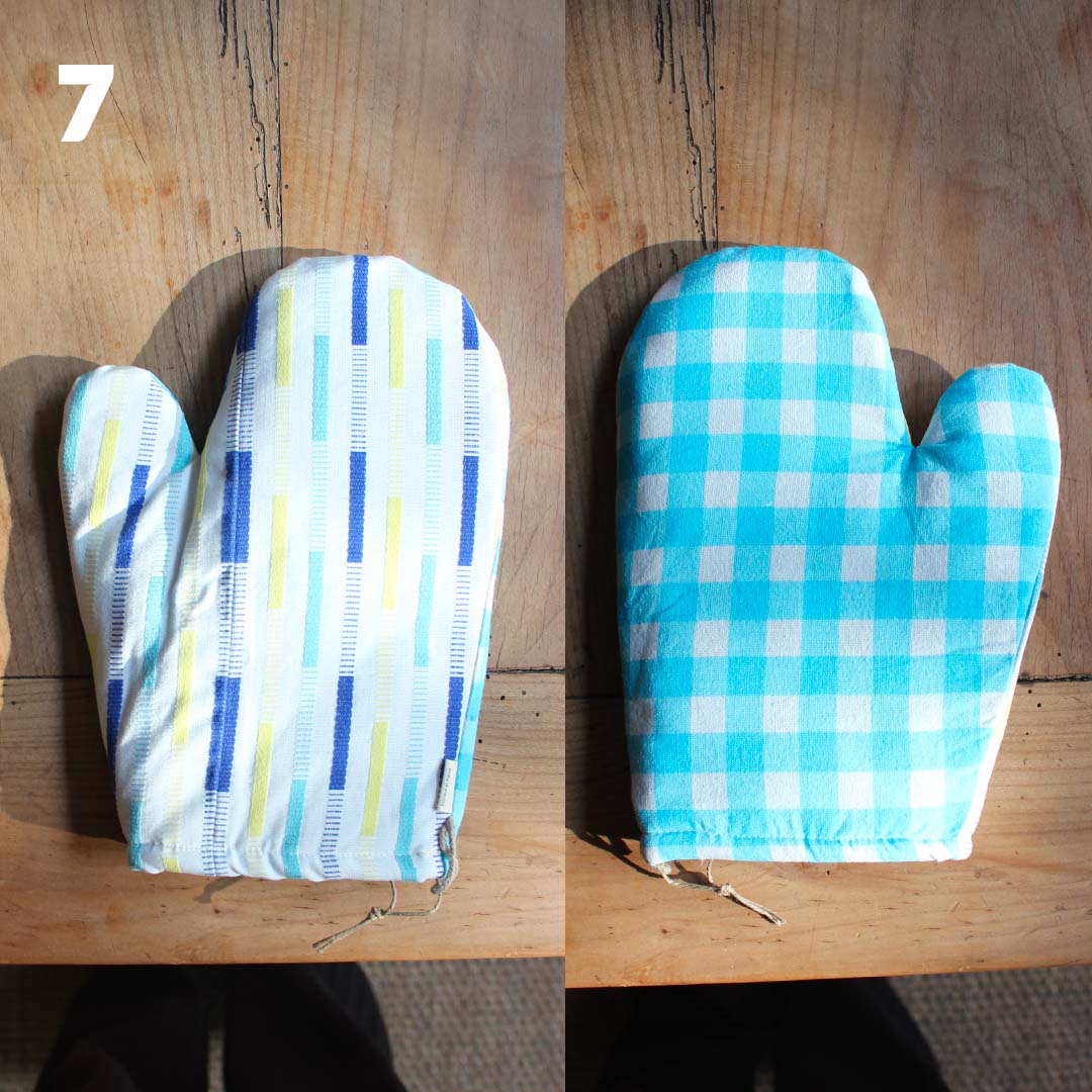 Gant de cuisine coloré upcyclé