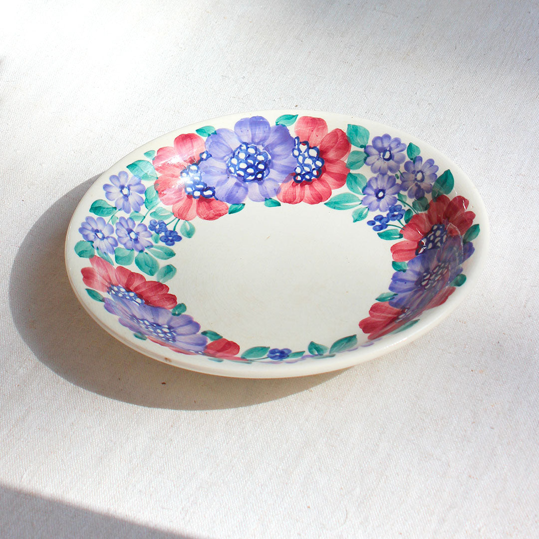 Petit plat creux en faïence polonaise