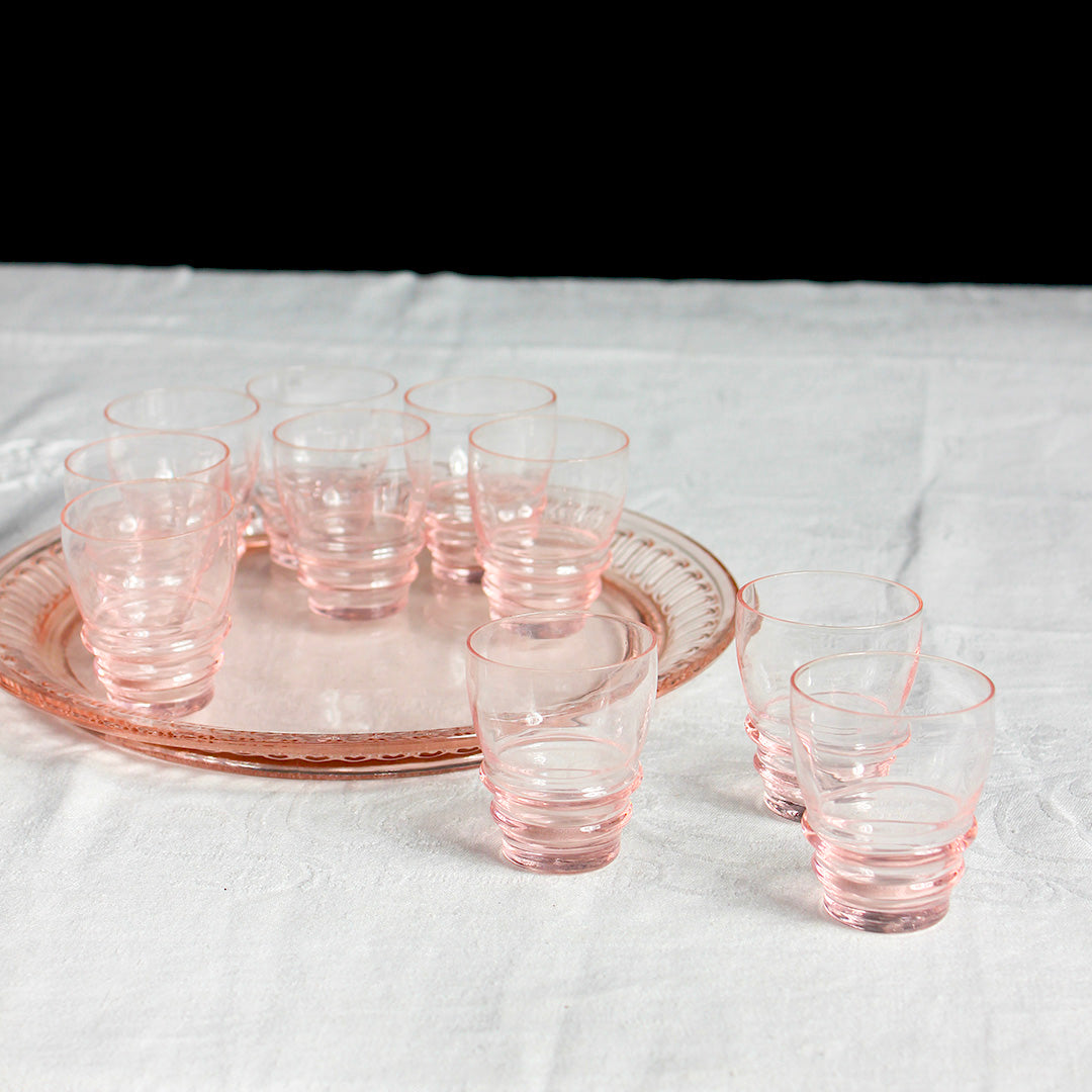 Plateau de petits verres années 60