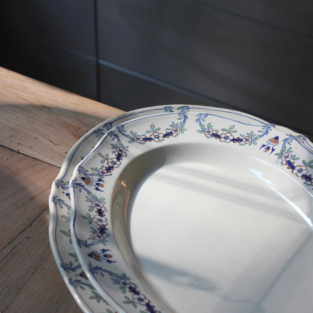 Duo de plats de service de Lunéville vintage