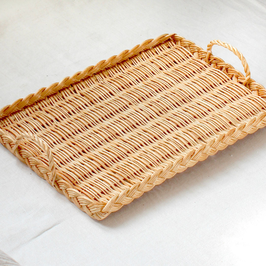 Plateau rectangulaire en osier