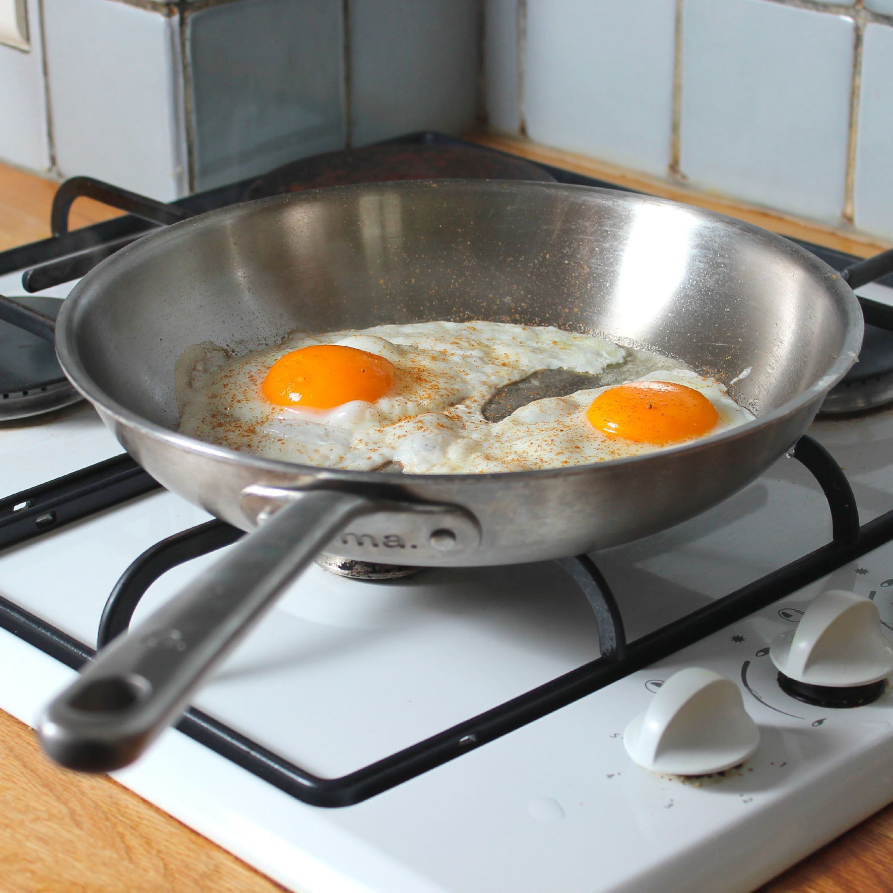 Trio de poêles en inox 18/10 manche fixe