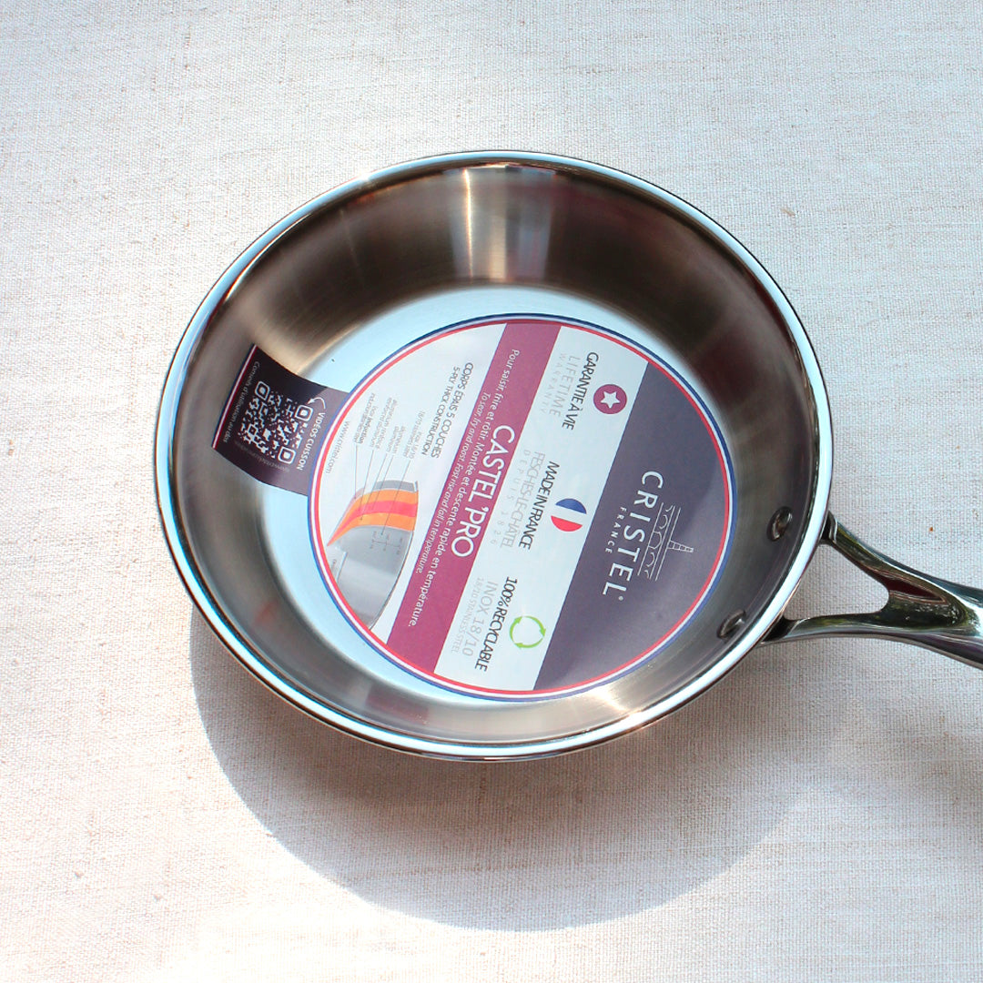 Poêle en inox 18/10 cinq couches