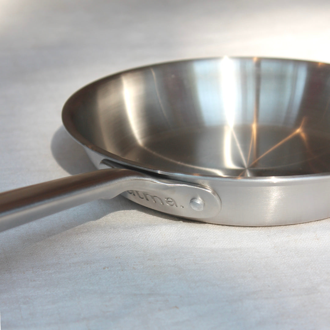 Poêle en inox 18/10 manche fixe Atma