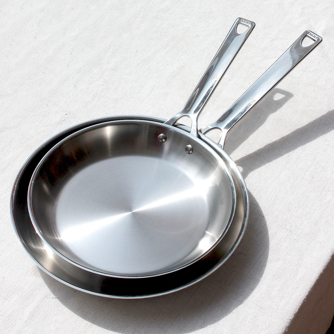 Poêle manche fixe inox 18/10 Cristel
