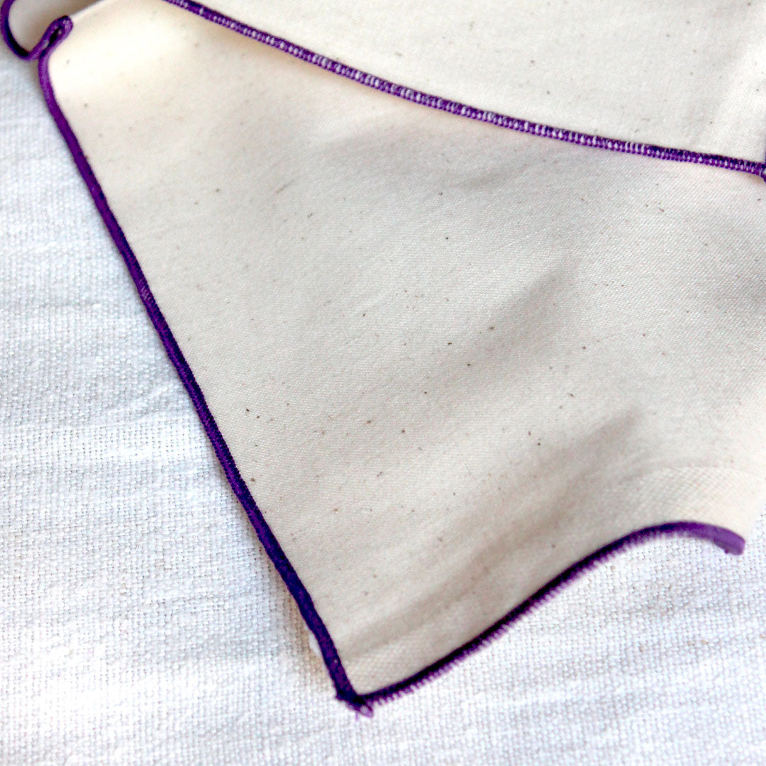 Quatre serviettes en coton écru