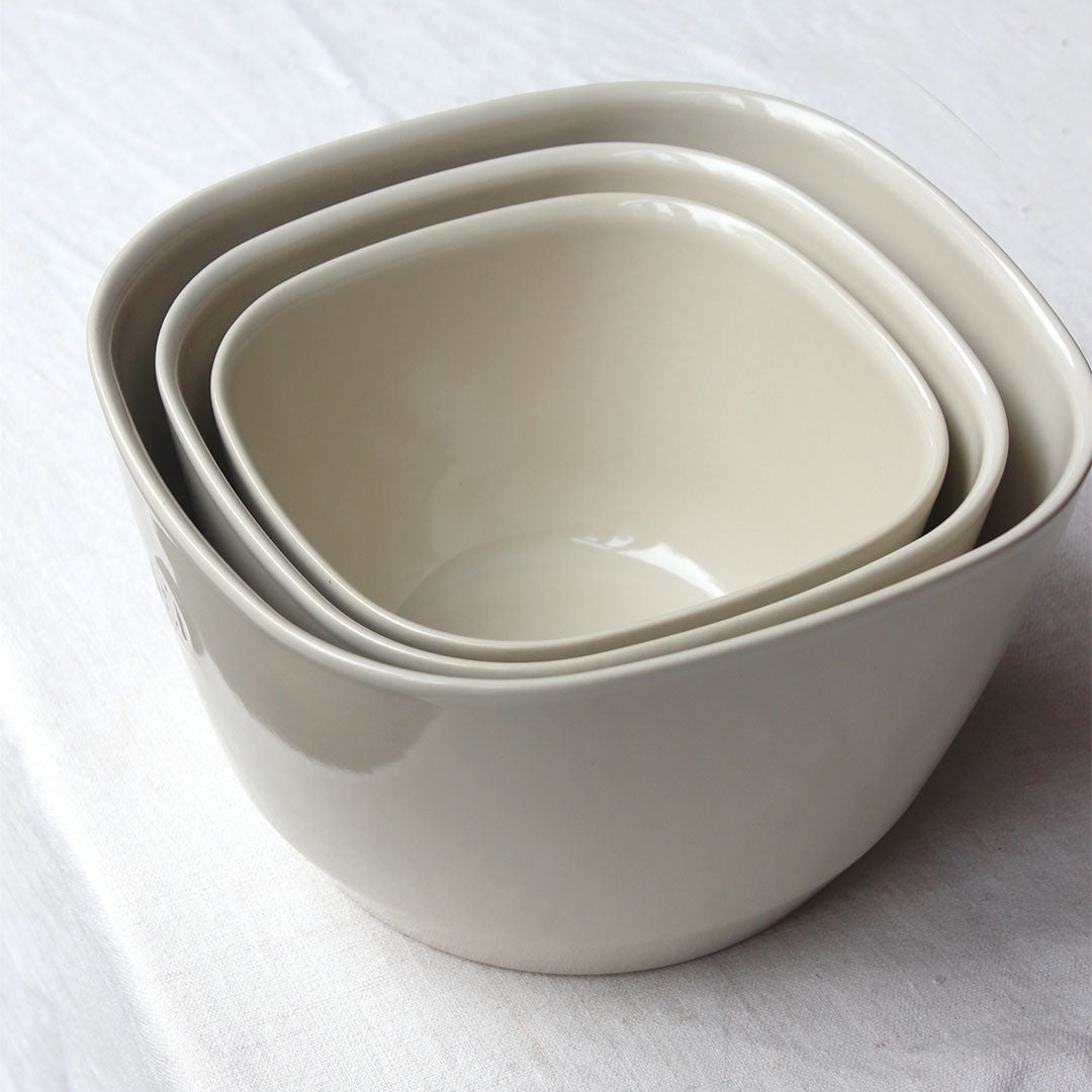 Saladier en céramique crème