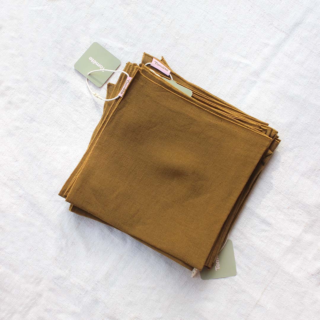 Serviettes de table 100% lin uni