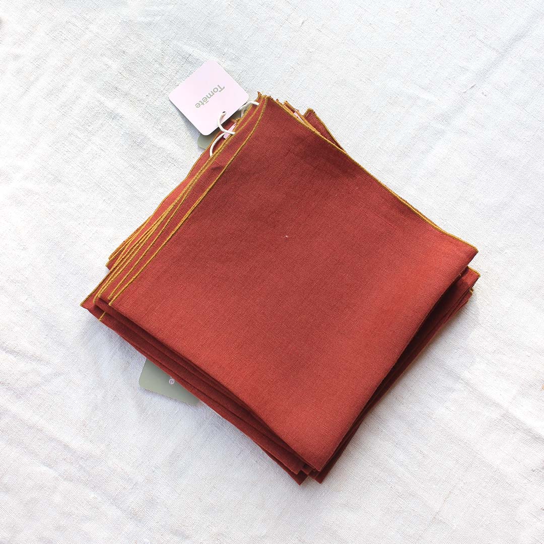 Serviettes de table 100% lin uni